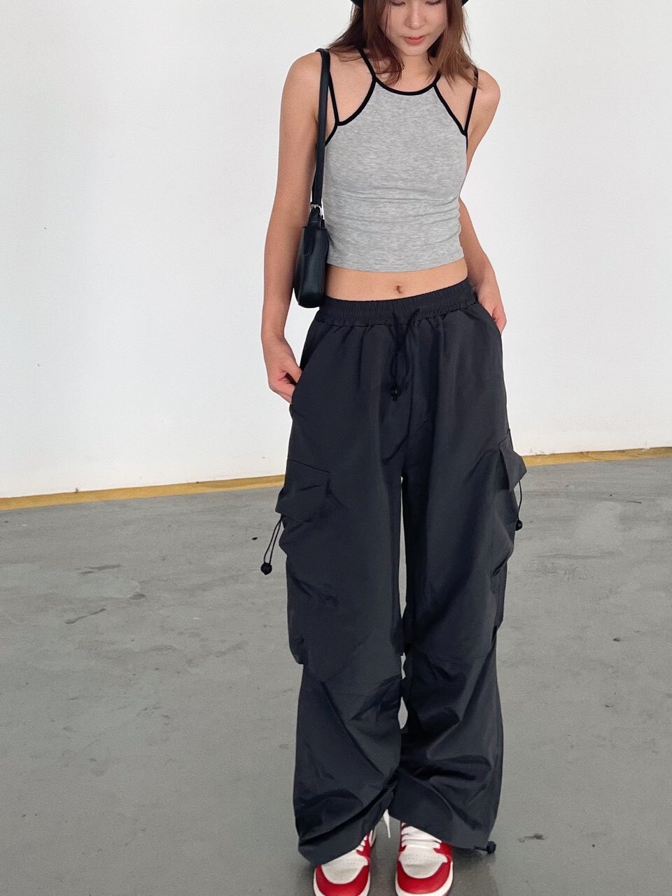 Streetwear Cargo Pants Women Casual Vintage Baggy Wide Leg Straight Trousers  Jogger Big Pockets Oversize Overalls Sweatpants