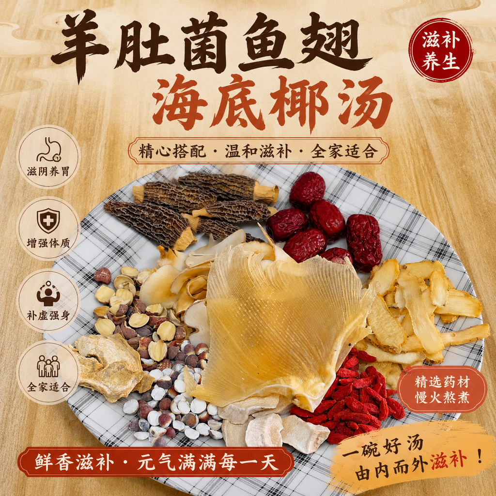 羊肚菌海底椰汤