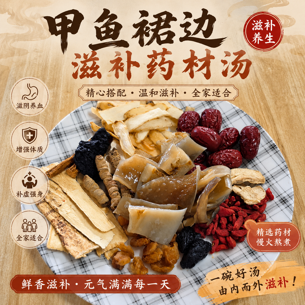 甲鱼裙边滋补药材汤