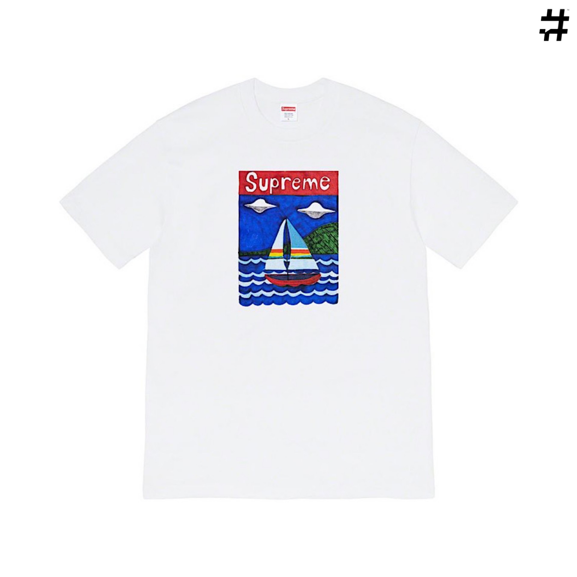 supreme sailboat tee black