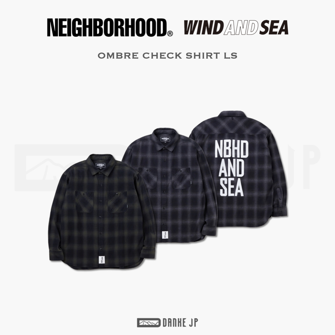L NH X WIND AND SEA . OMBRE CHECK SHIRT | irai.co.id