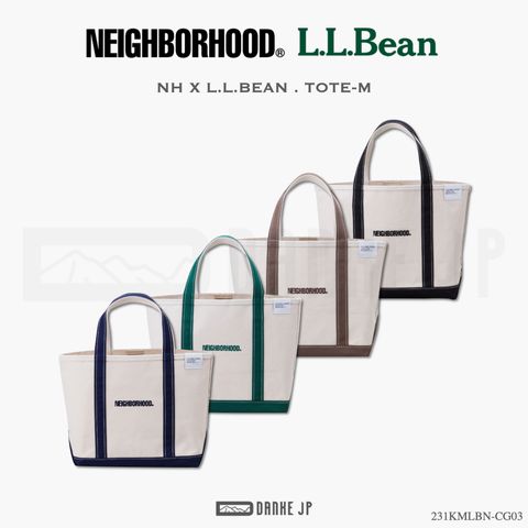 NH X L.L.BEAN . TOTE-L ネイビー トートバッグ　Lサイズ