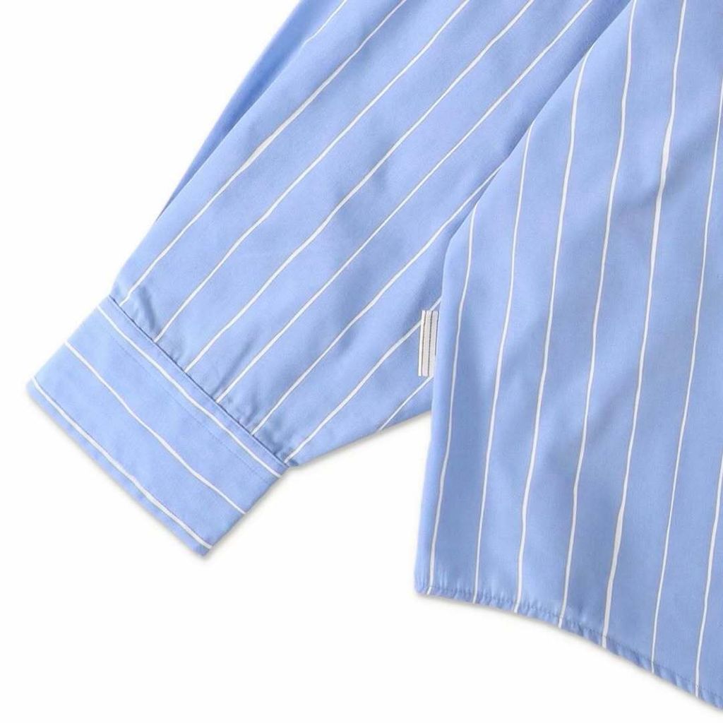 STRIPESFOR CREATIVE SS26P-C STRIPE PULL OVER SHIRTWhite - SaxAvailable on 1-24at Authorized Deal (4)