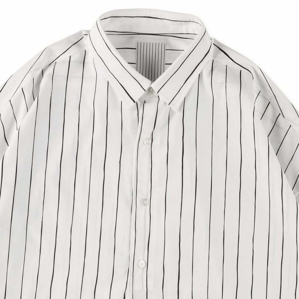 STRIPESFOR CREATIVE SS26P-C STRIPE PULL OVER SHIRTWhite - SaxAvailable on 1-24at Authorized Deal