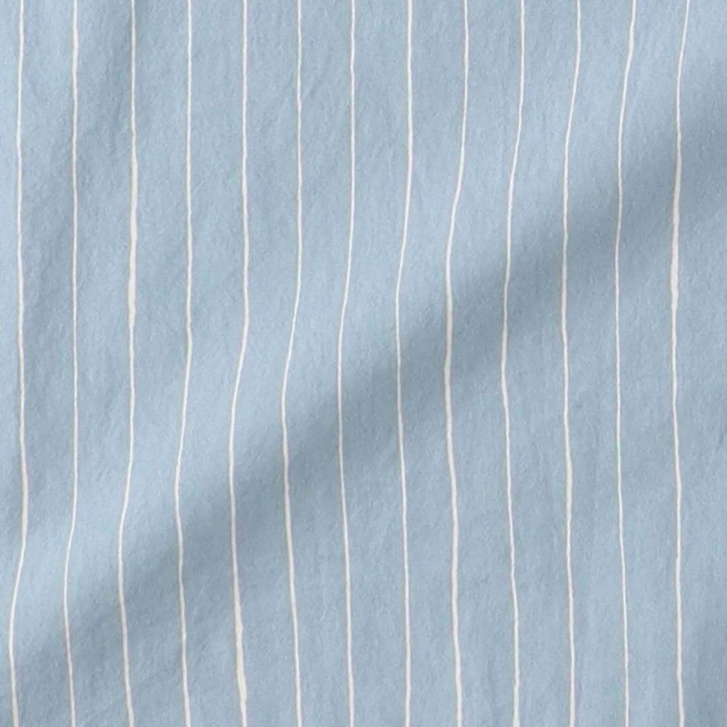 STRIPESFOR CREATIVE SS26COTTON STRIPE KUNG FU SHIRT　Sax - WhiteAvailable on 1-24at Authorized D (2)