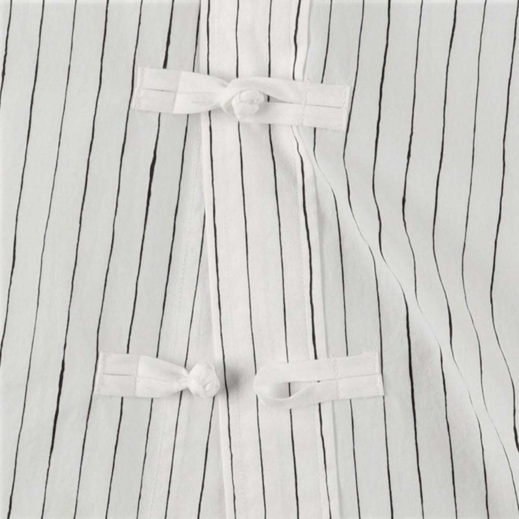 STRIPESFOR CREATIVE SS26COTTON STRIPE KUNG FU SHIRT　Sax - WhiteAvailable on 1-24at Authorized D (4)