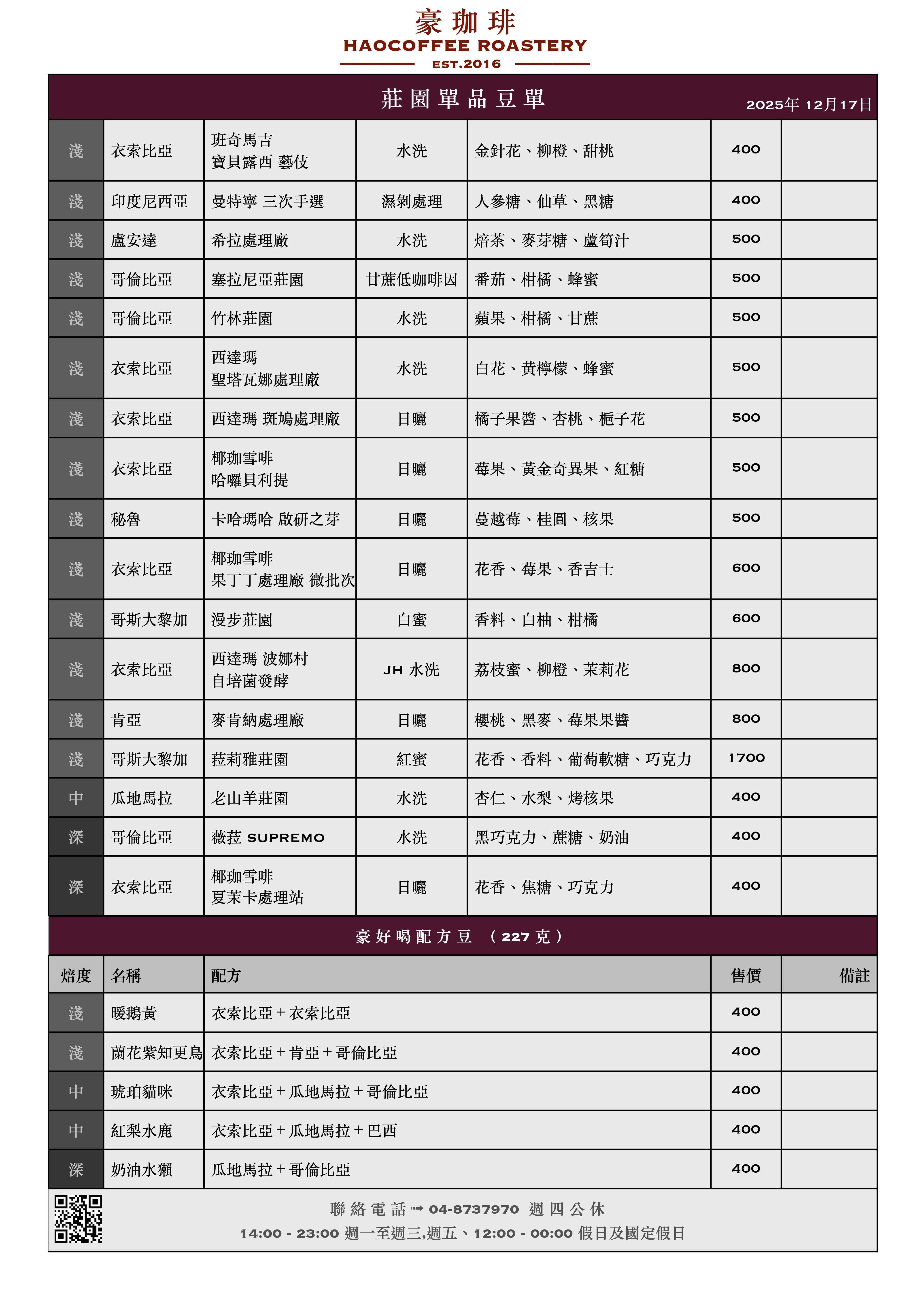 2025豪珈琲豆單 1217 c