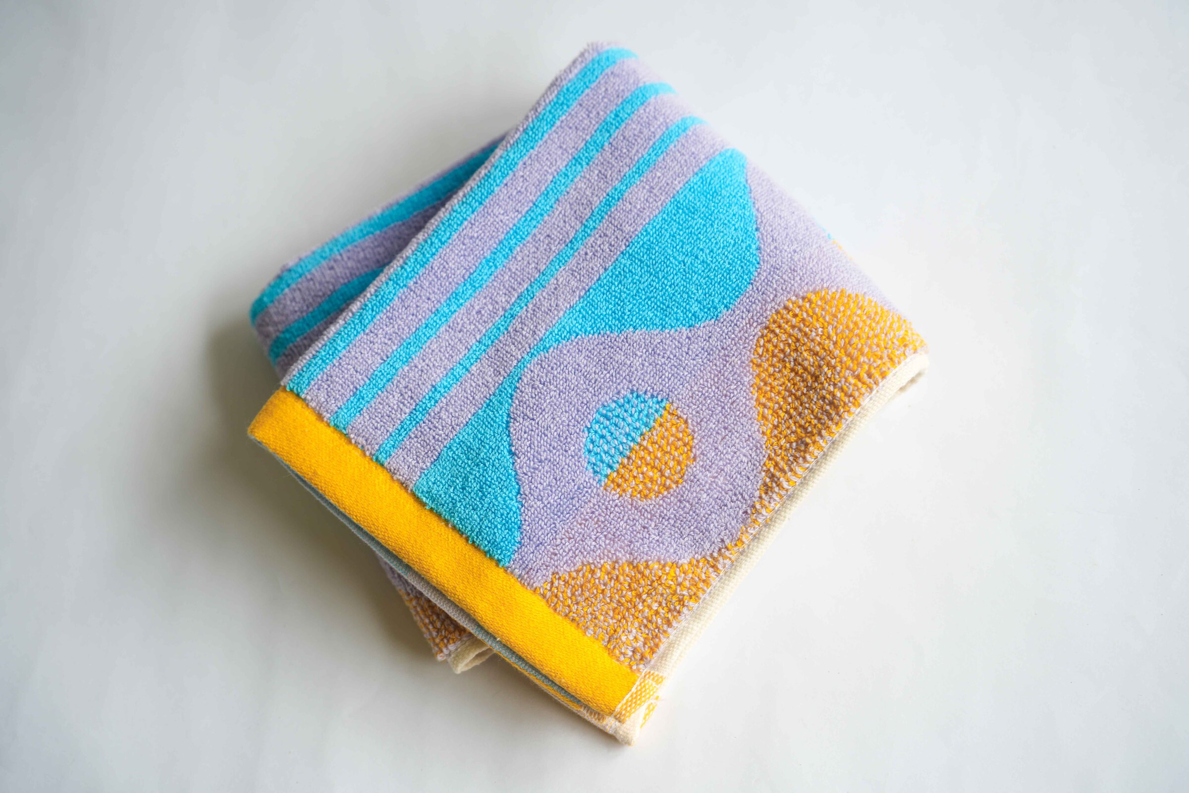 紫色系提花毛巾-波浪04