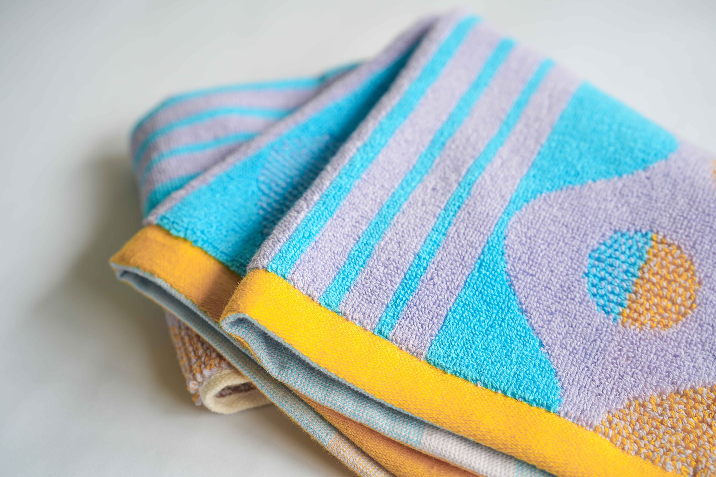 紫色系提花毛巾-波浪03