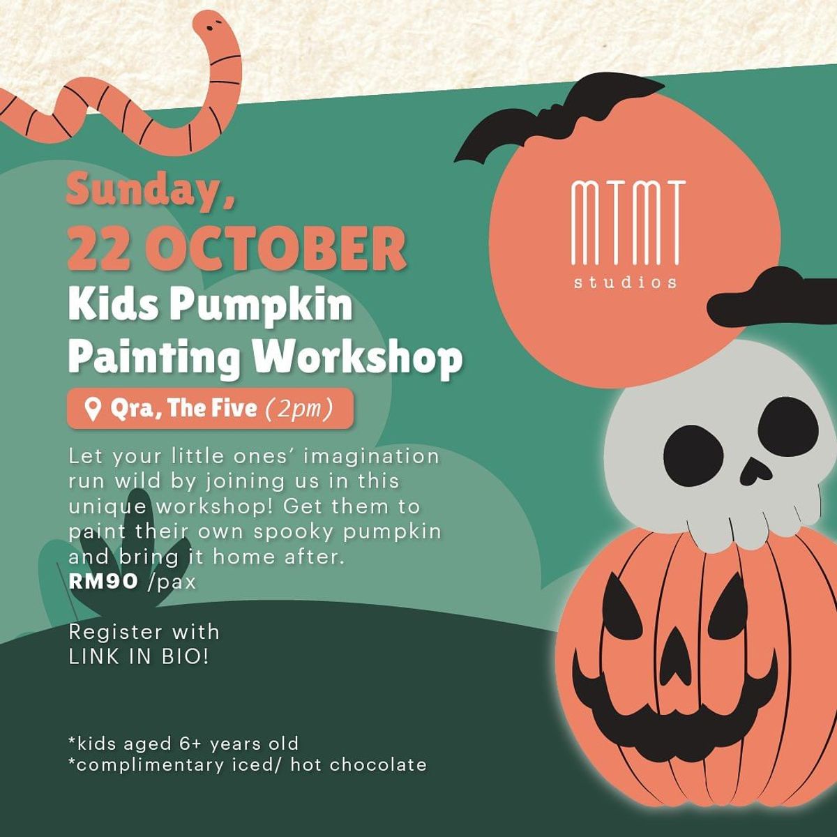 MTMT Studios x QRA : Kids’ Pumpkin Painting Workshop