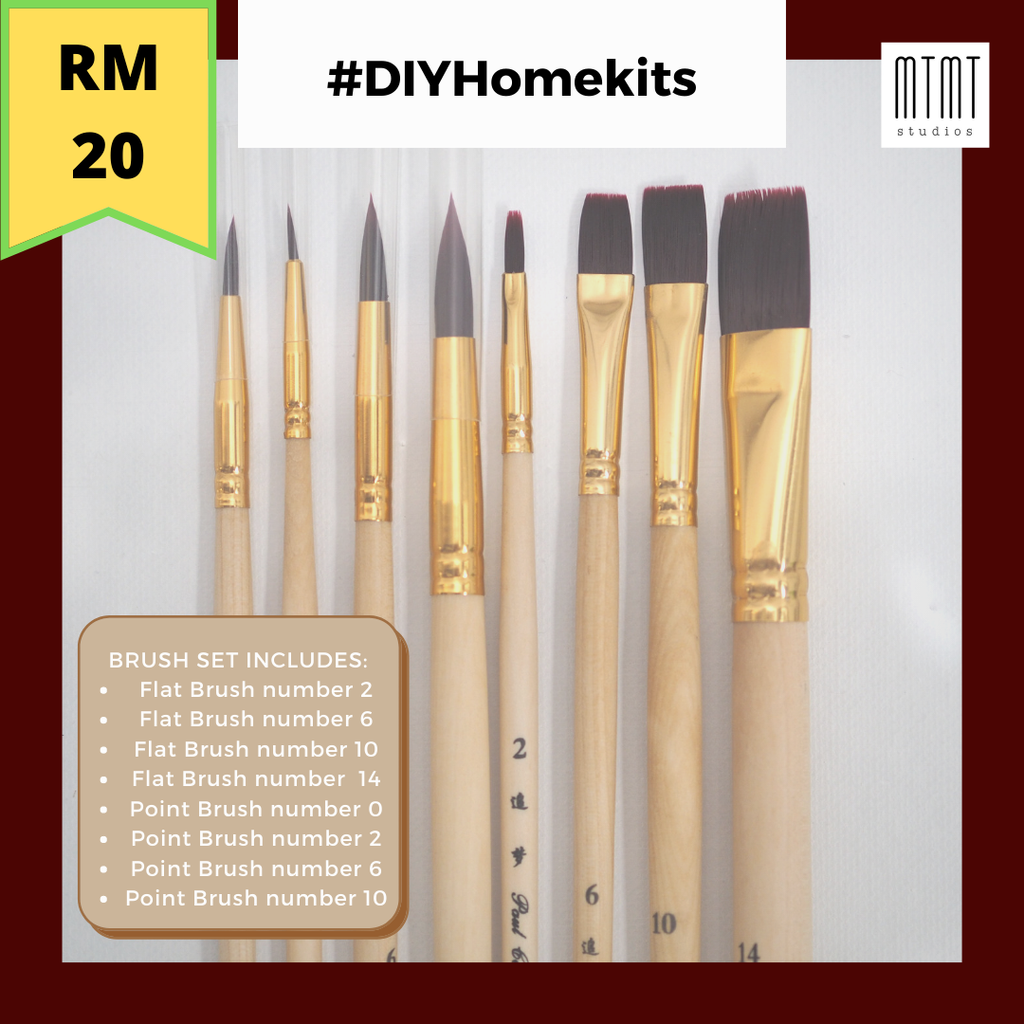 Nylon Hair Acrylic Brush Set (9 pack) – Starry Nite Studios