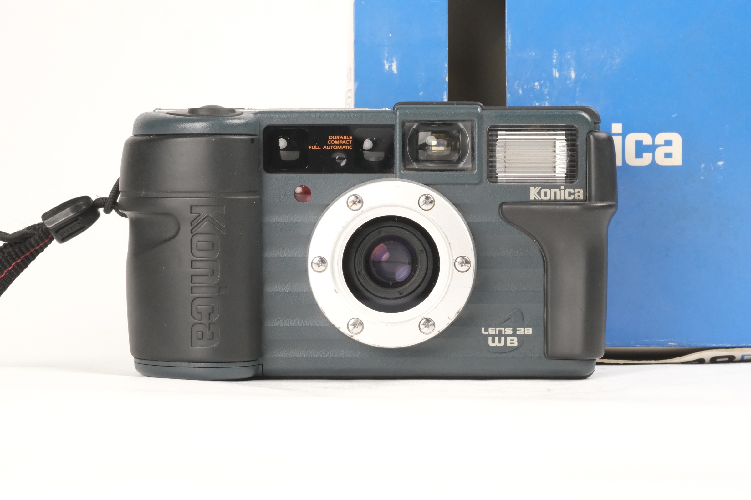 Konica 現場監督28WB 藍日期機背原廠盒裝背帶#1838292 – 森寫真機店