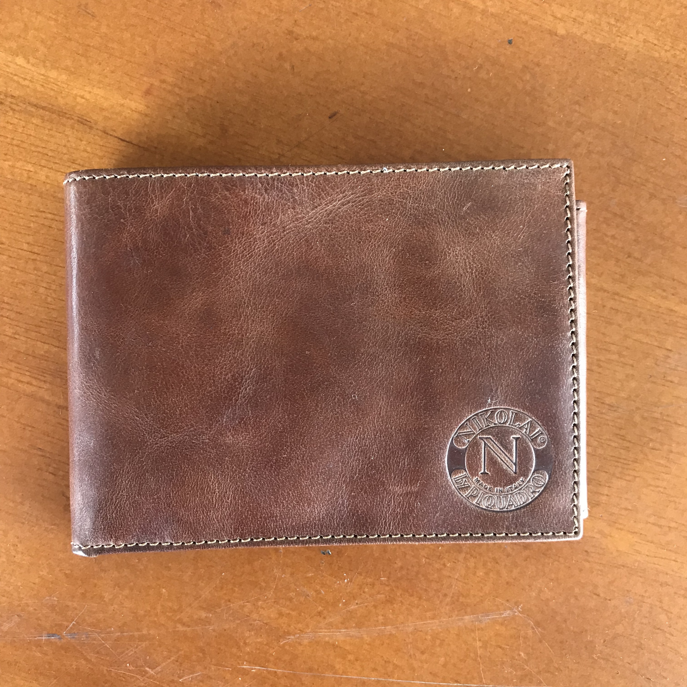 Piquadro by Nikolai leather brown 棕色wallet皮夾– Avecstyloplume