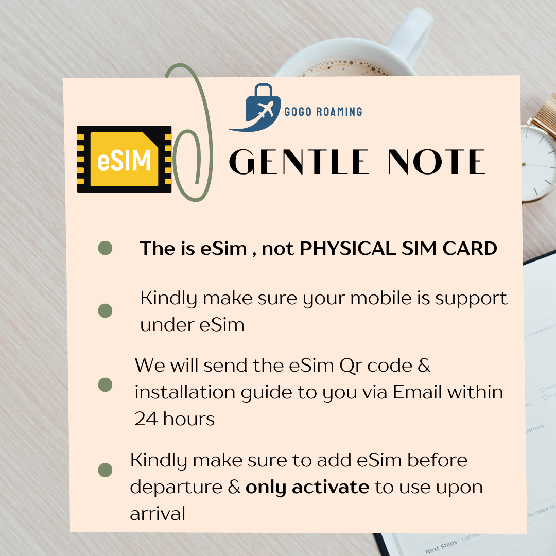 【eSim】Europe Unlimited Data 4G eSim Data Plan Please visit our new