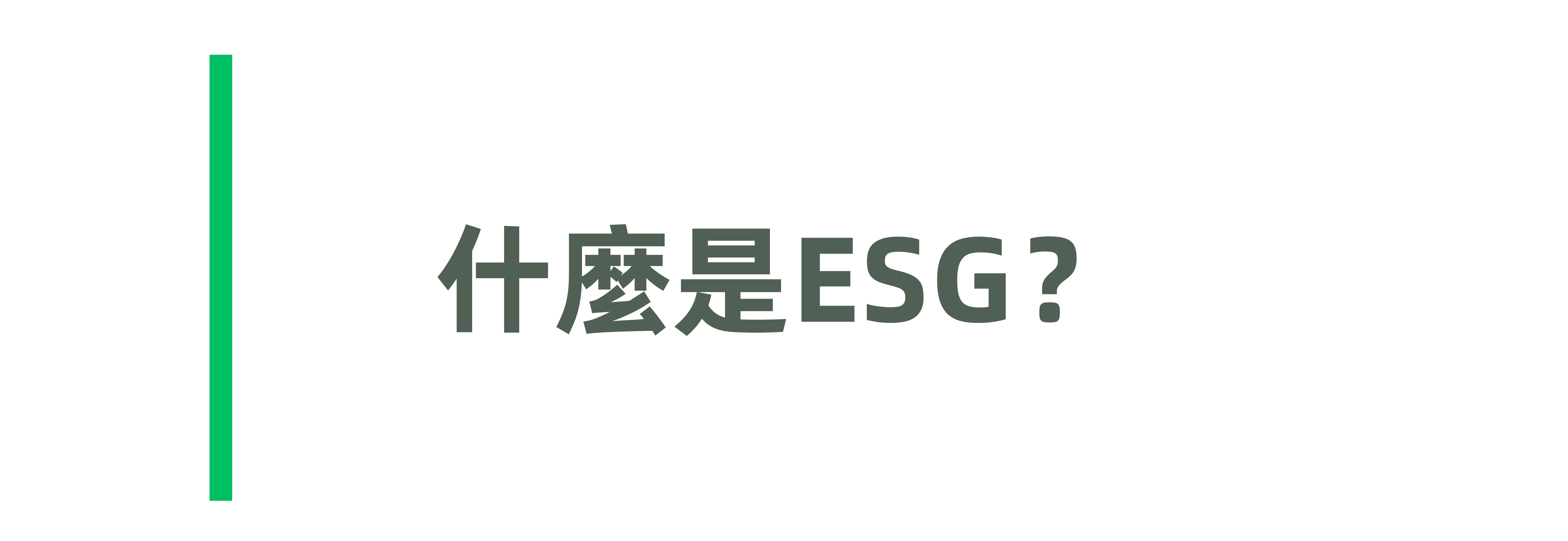 什麼是ESG？2