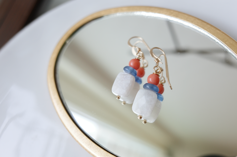 Ocean Vibe Earring | 海洋月光石耳環-1