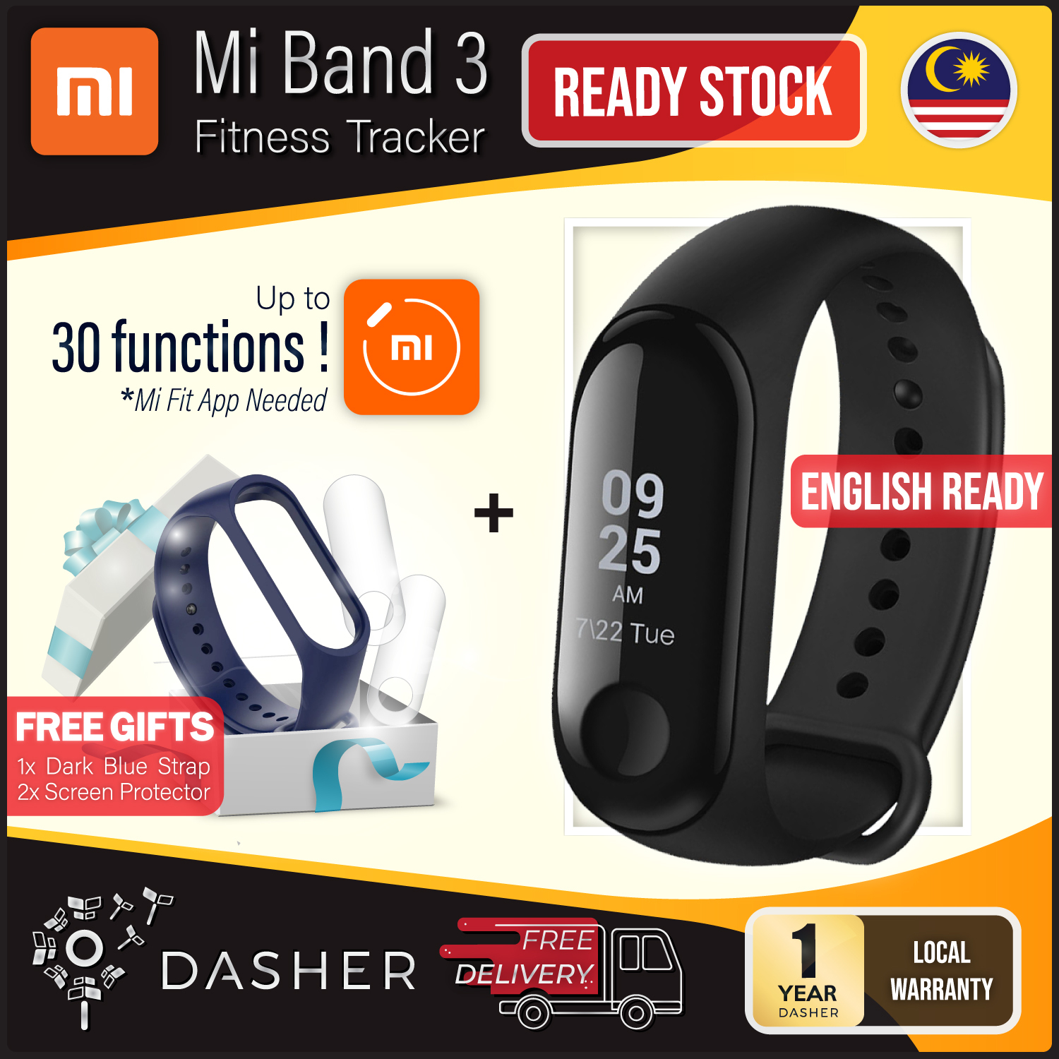 mi fit band 3 waterproof