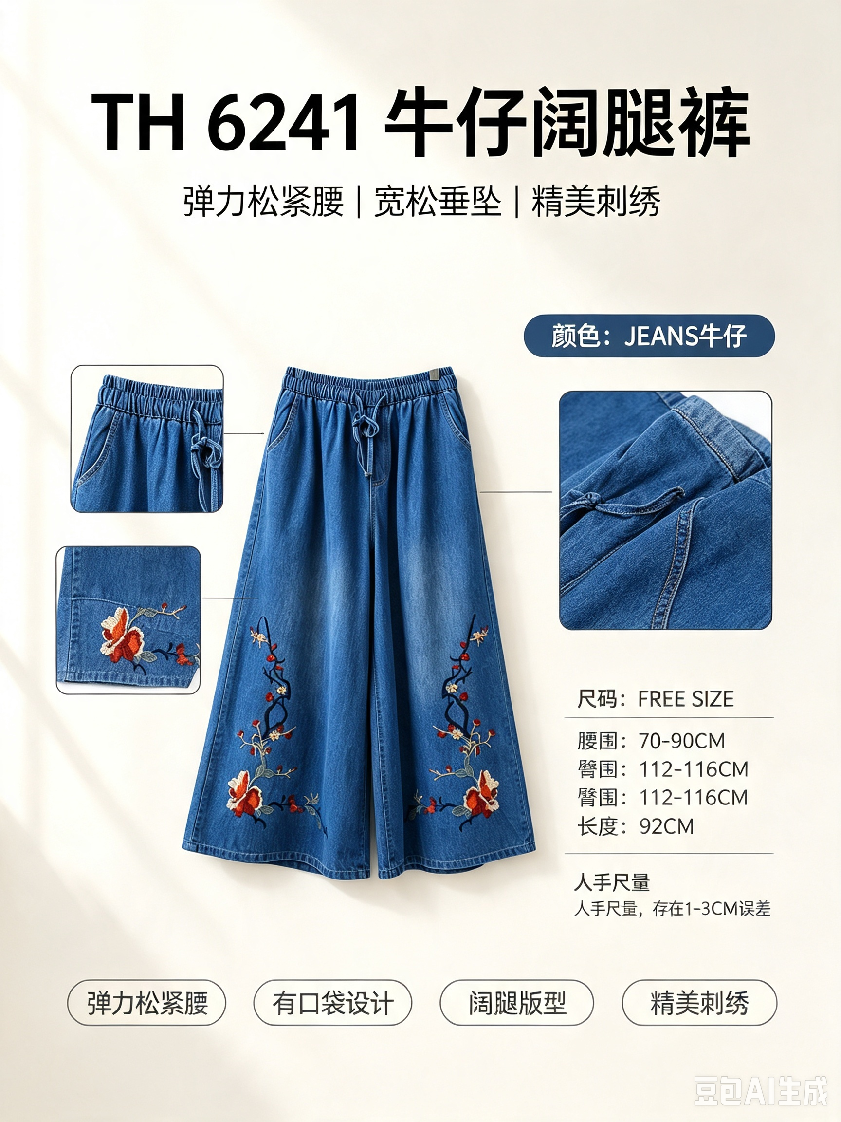 牛仔裤商品详情图制作需求