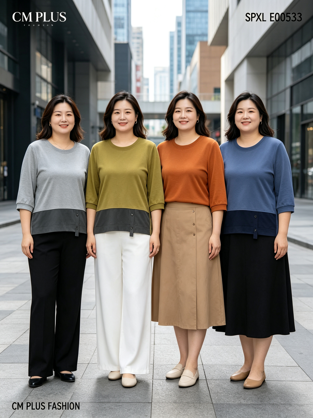 不同身材华人模特裙子海报设计 (32)