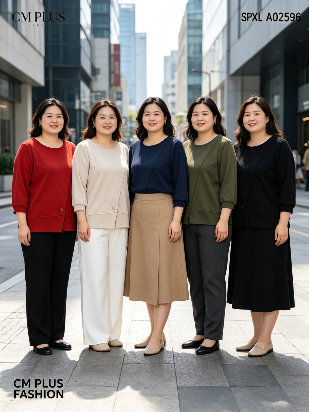 不同身材华人模特裙子海报设计 (34)