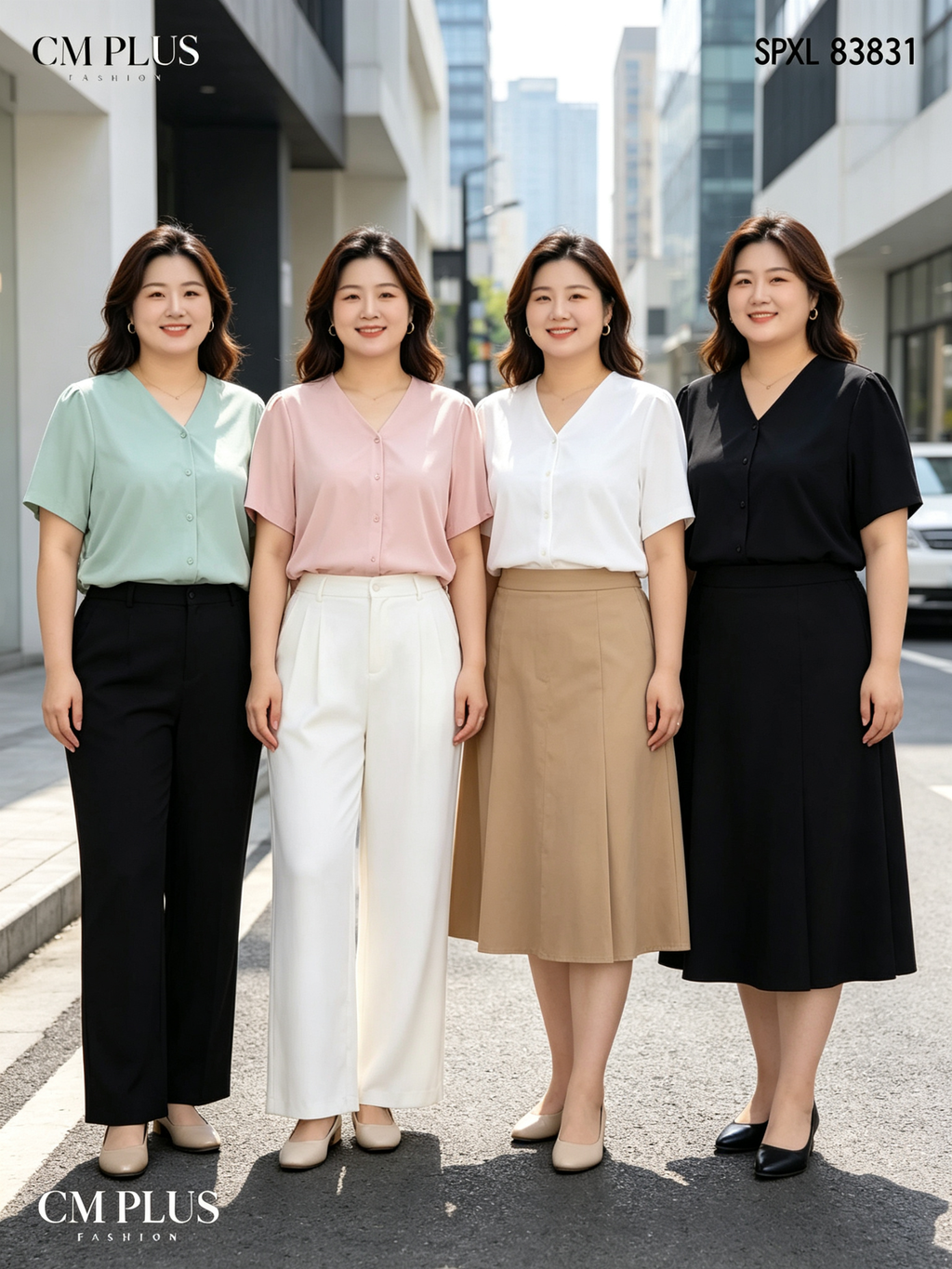 不同身材华人模特裙子海报设计 (36)