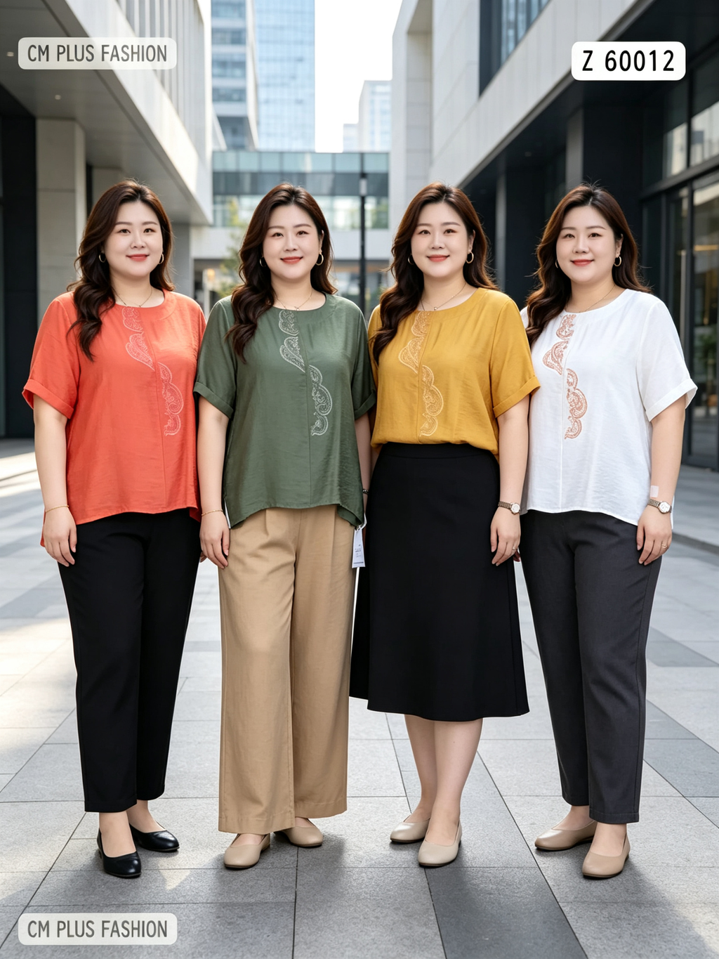不同身材华人模特裙子海报设计 (54)