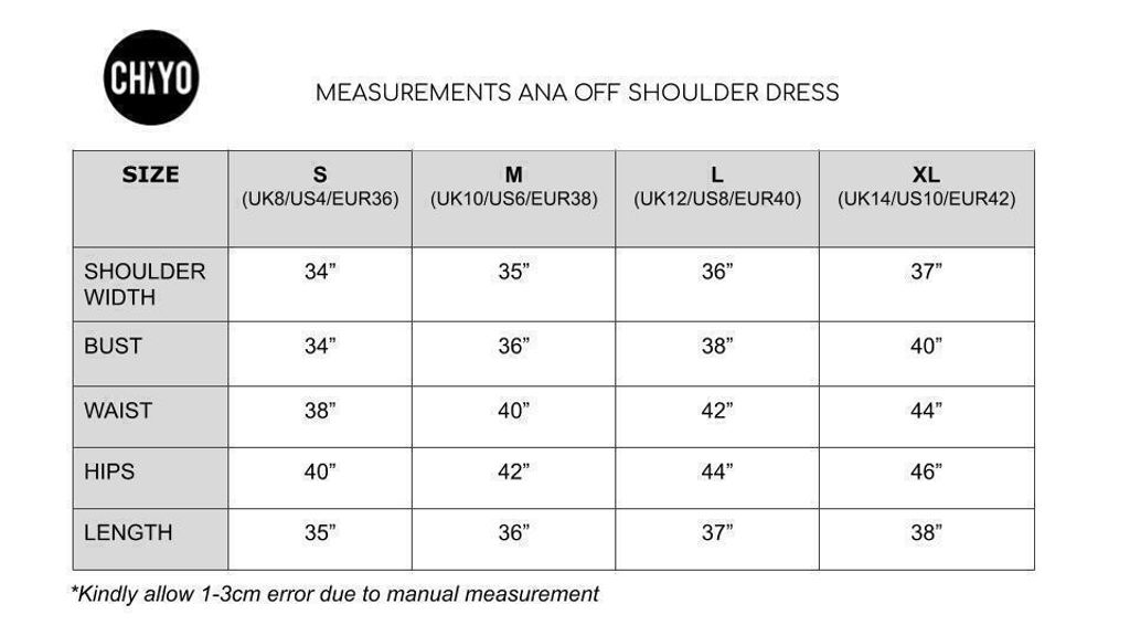 MEASUREMENTS TABLE-ana