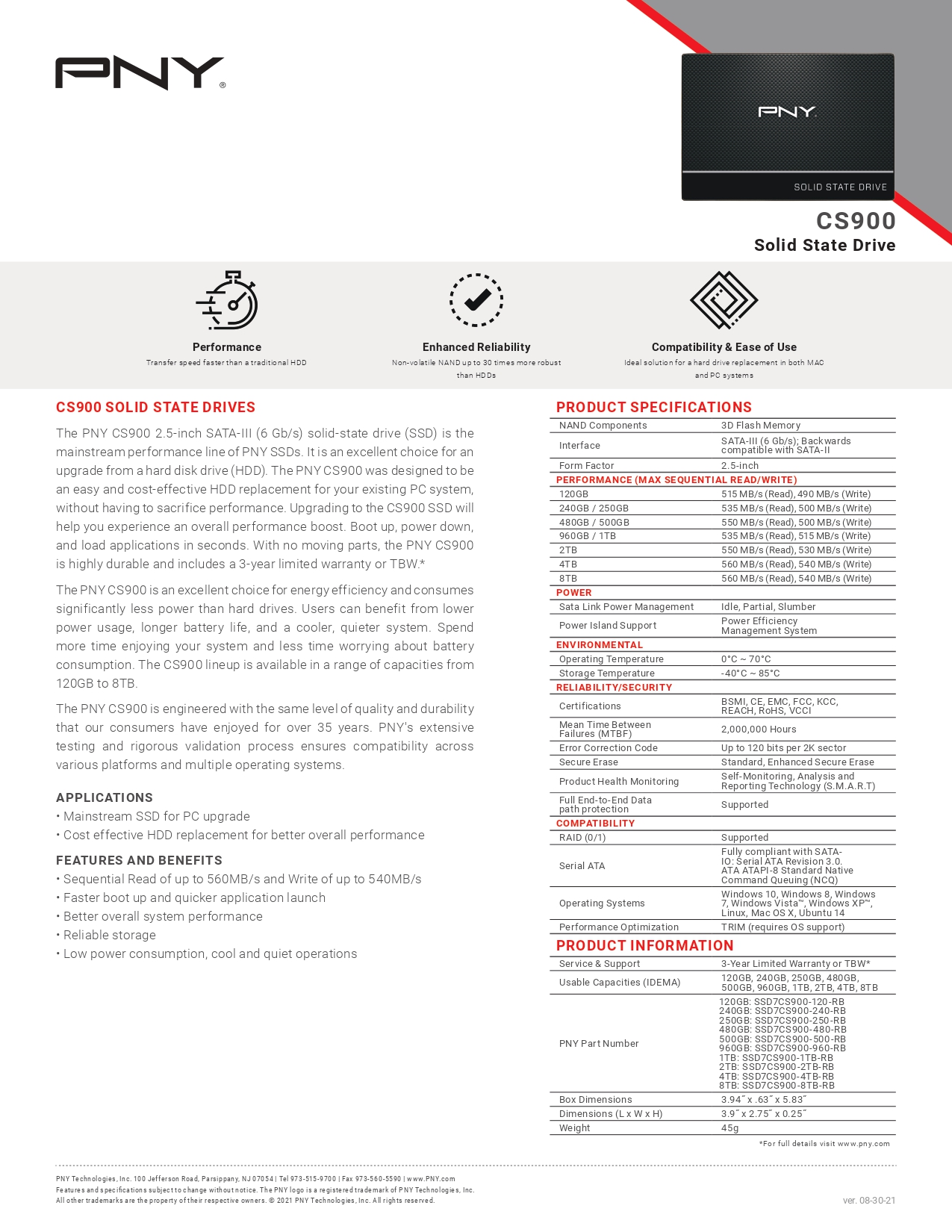 PNY CS900 SATA 2TB