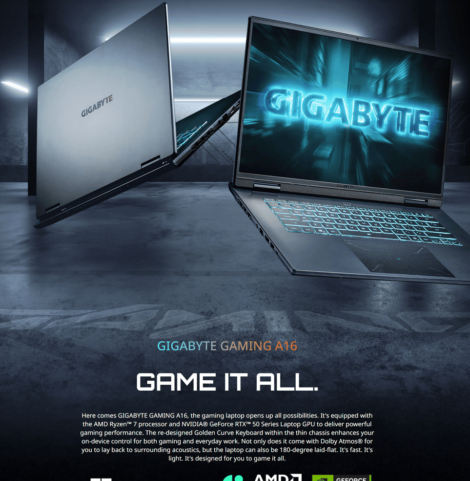 Gigabyte A16 exact supplier technical feature