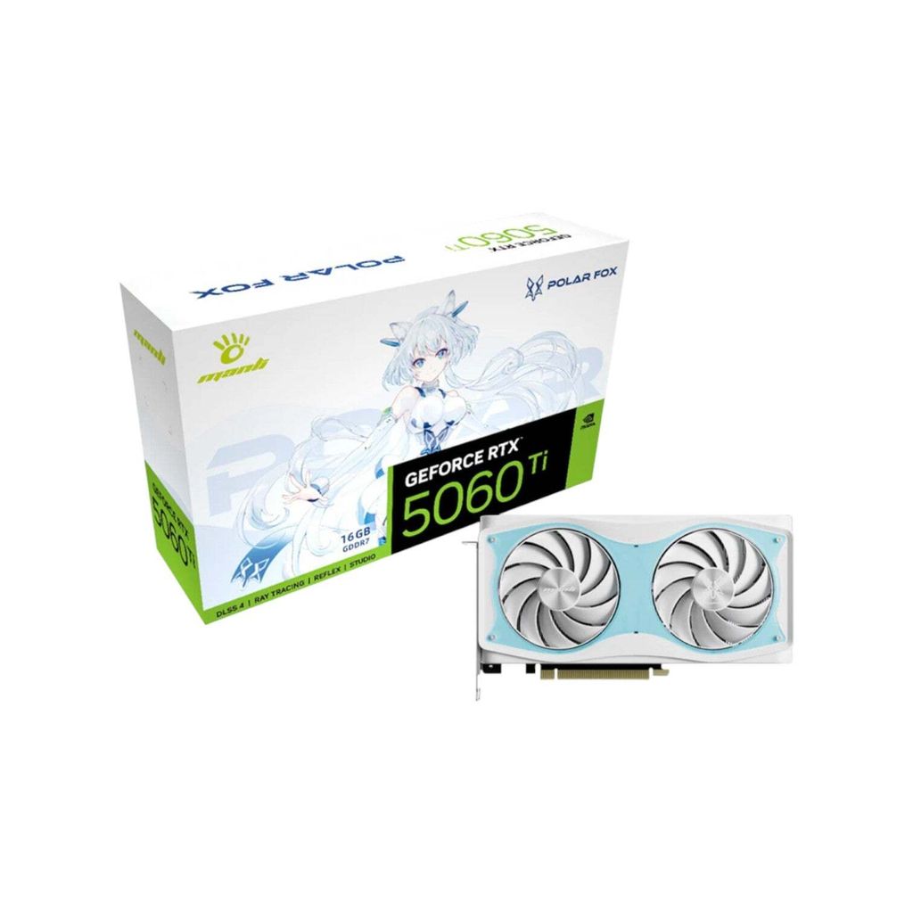 ManliPolarFoxGeForceRTX5060TiOCTwinCoolerWhite16GBGDDR7GraphicsCard_M-N506TIPOD716G-M2649