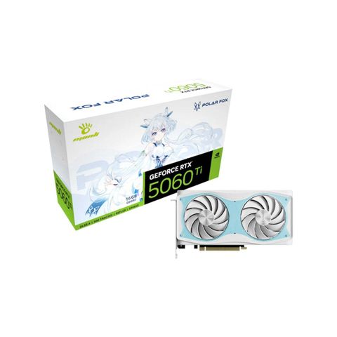 ManliPolarFoxGeForceRTX5060TiOCTwinCoolerWhite16GBGDDR7GraphicsCard_M-N506TIPOD716G-M2649