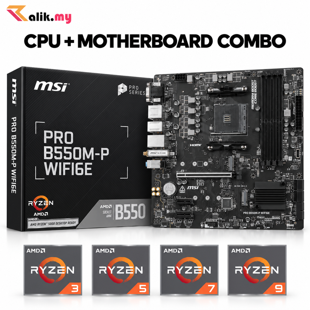 msi-b550m-p-wifi6e-amd-am4-mainboard-combo
