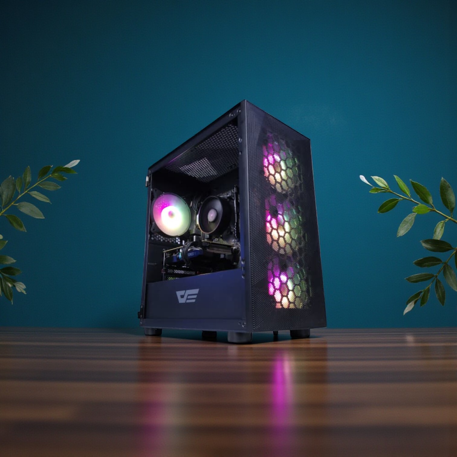 Custom PC hitam yang dibina Ralik
