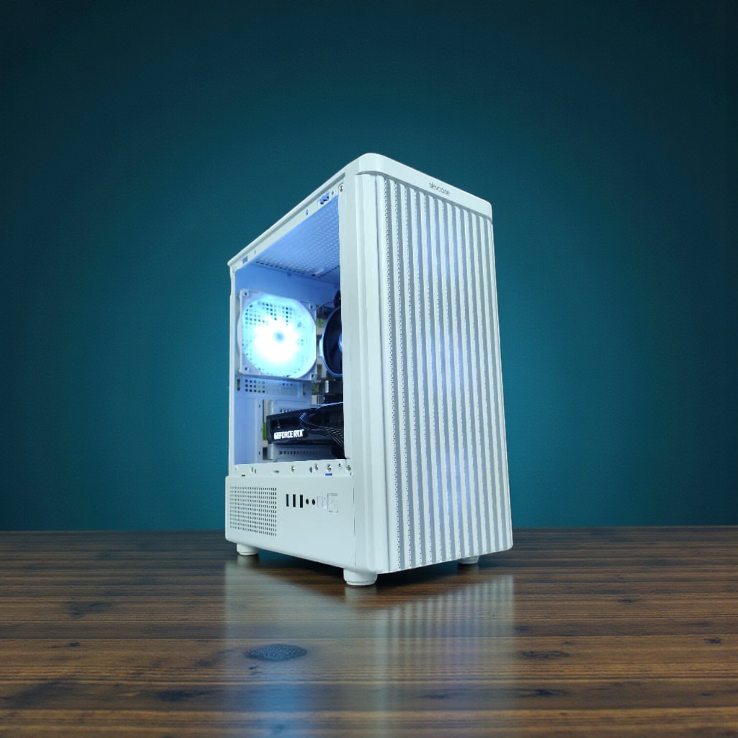 Custom PC putih yang dibina Ralik