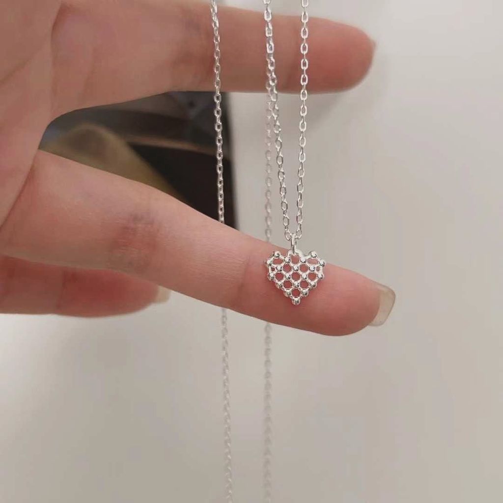 N104 方格愛心項鍊4