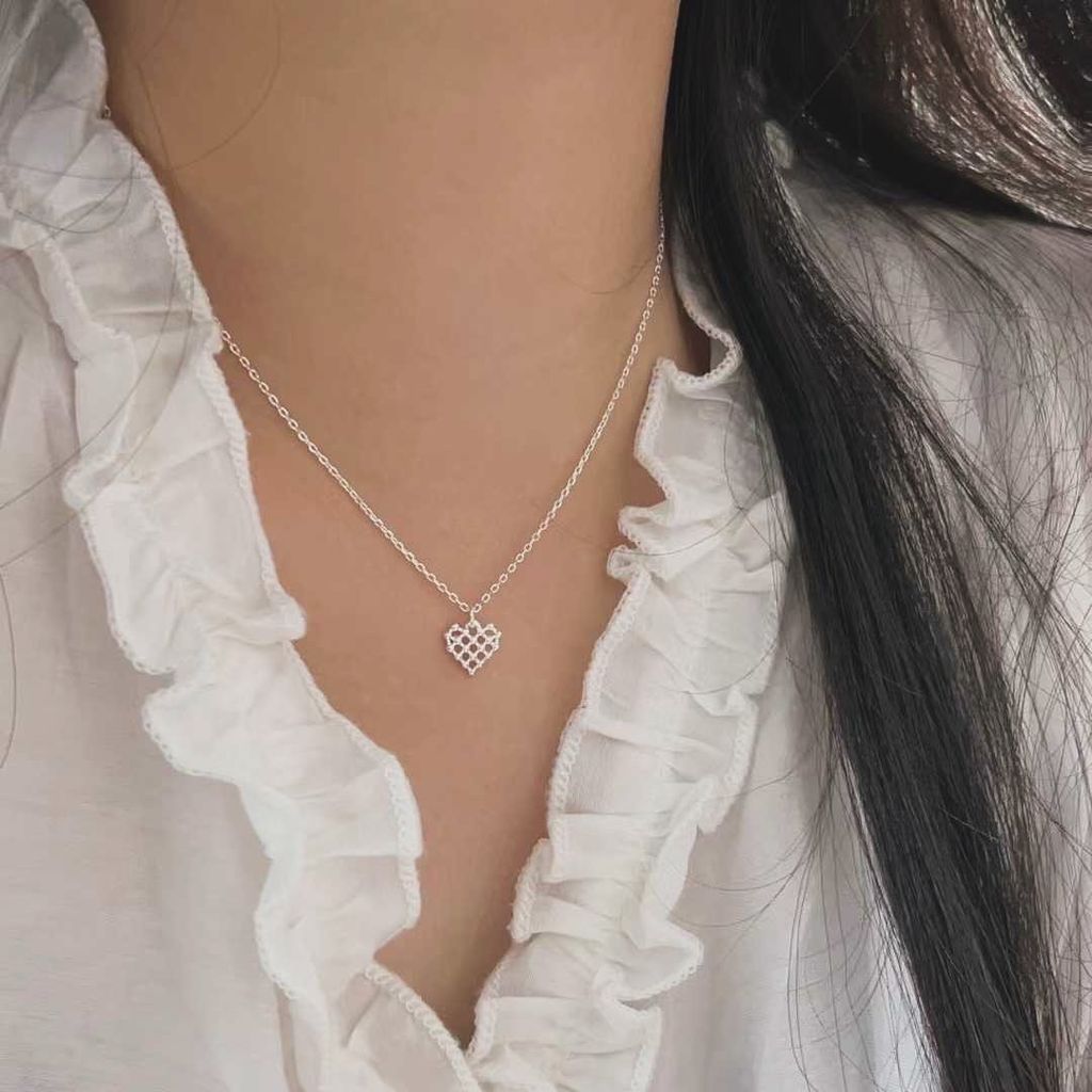 N104 方格愛心項鍊2