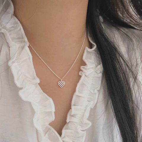 N104 方格愛心項鍊2