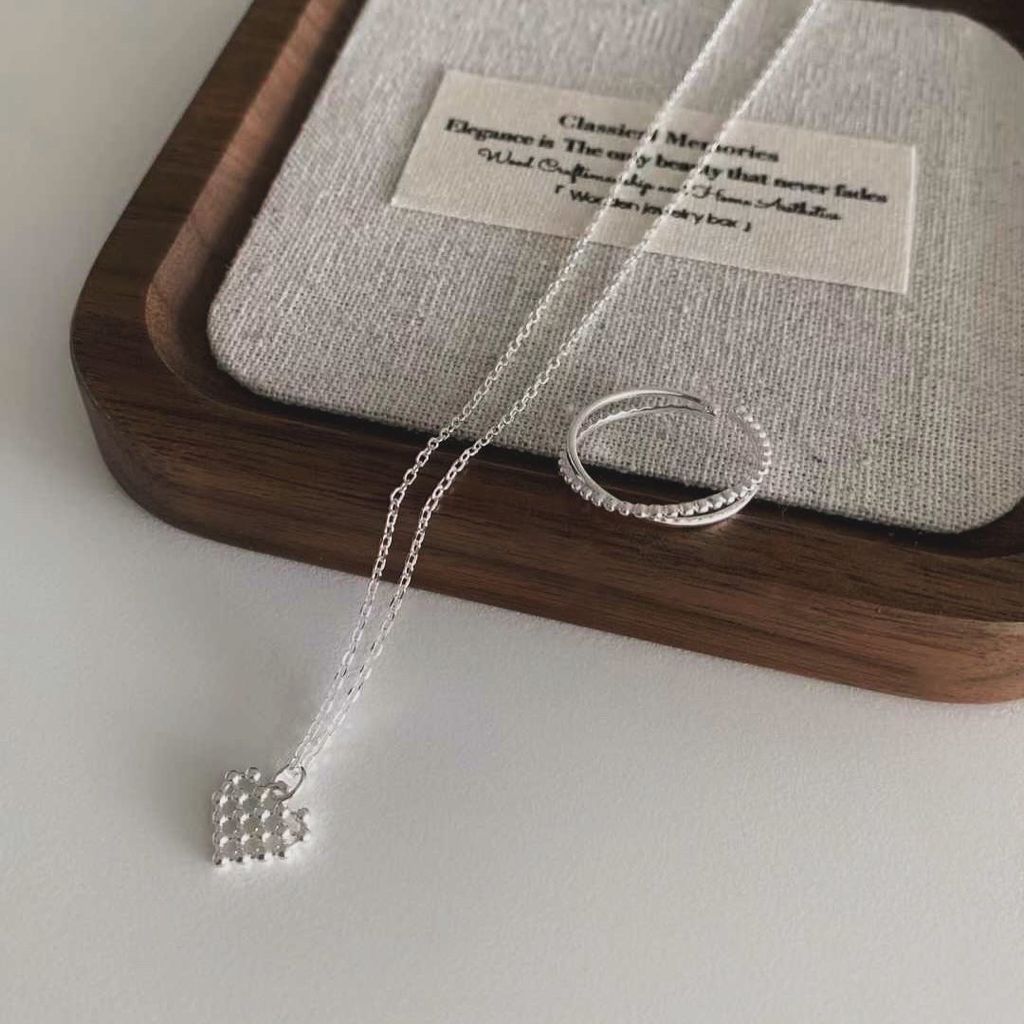 N104 方格愛心項鍊3