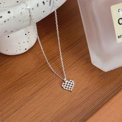 N104 方格愛心項鍊1
