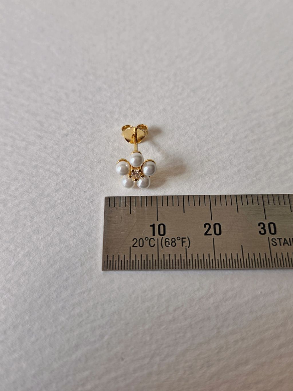 E108 珍珠小花花耳環 (5)