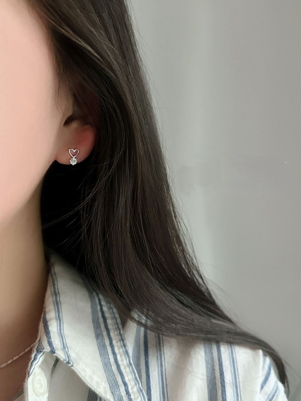 E131 愛心鑽耳環 (2)