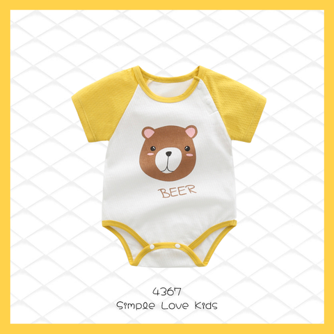 Unisex Yellow Bear Romper 4367
