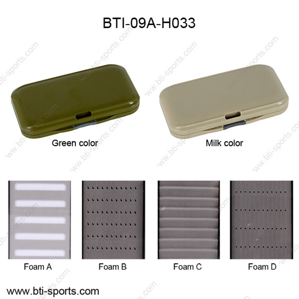 Wholesale Slim Foam Waterproof Plastic Fly Fishing Tackle Box