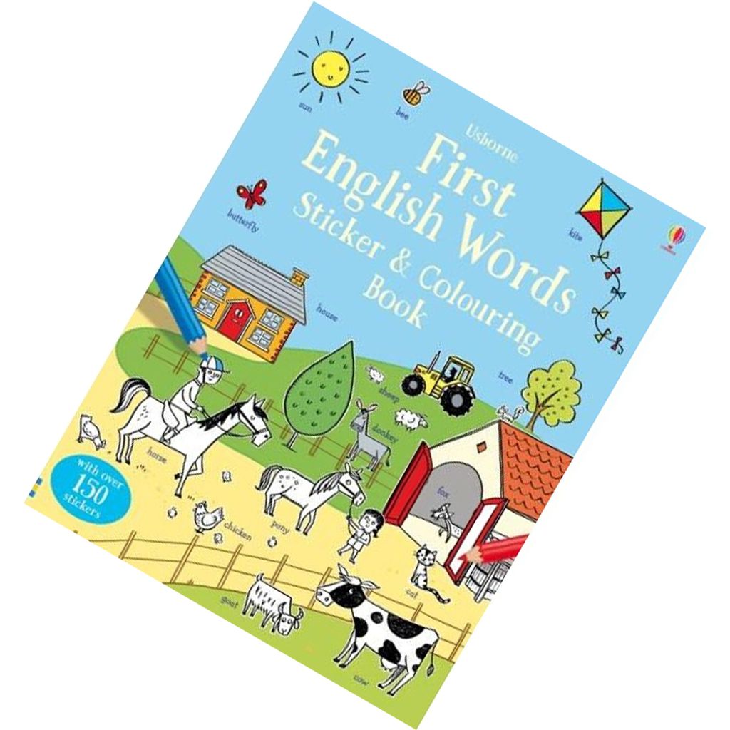 USBORNE First English Words Sticker and Colouring Book 9781409582816.jpg