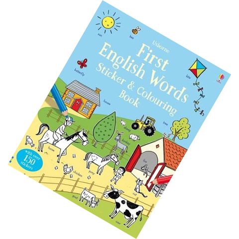 USBORNE First English Words Sticker and Colouring Book 9781409582816.jpg