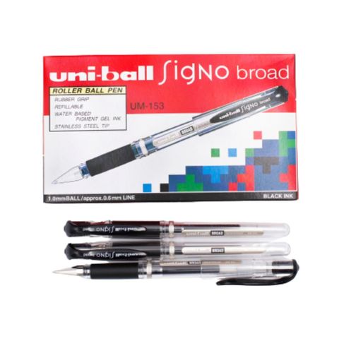 Uni-ball Signo Broad Roller Ball Pen (1.0mm) (Black) UM-153.jpg