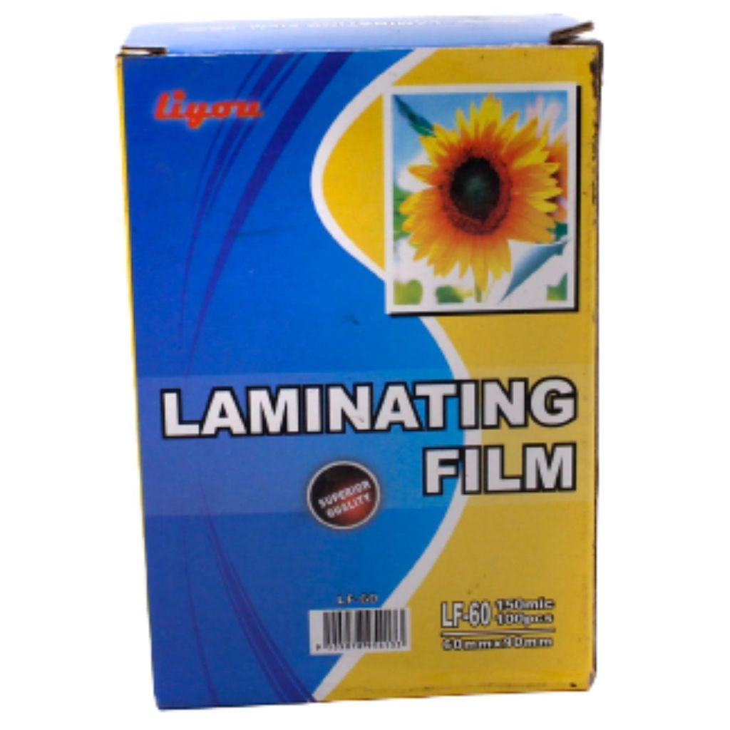 Liyou Laminating Film (60mm X 90mm 100pcs) 150mic LF60 AA
