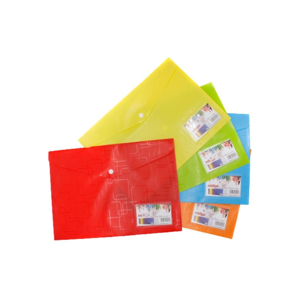 Midgo Colour Transparent Bag File (A4) A2002,.jpg
