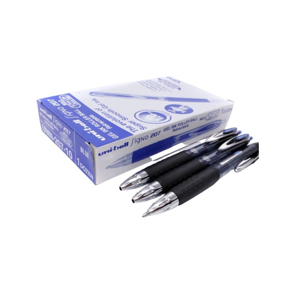 Uni-ball Signo 207 (1.0mm) Gel Ink Roller Ball Pen (Black Blue) UMN-207-10...jpg