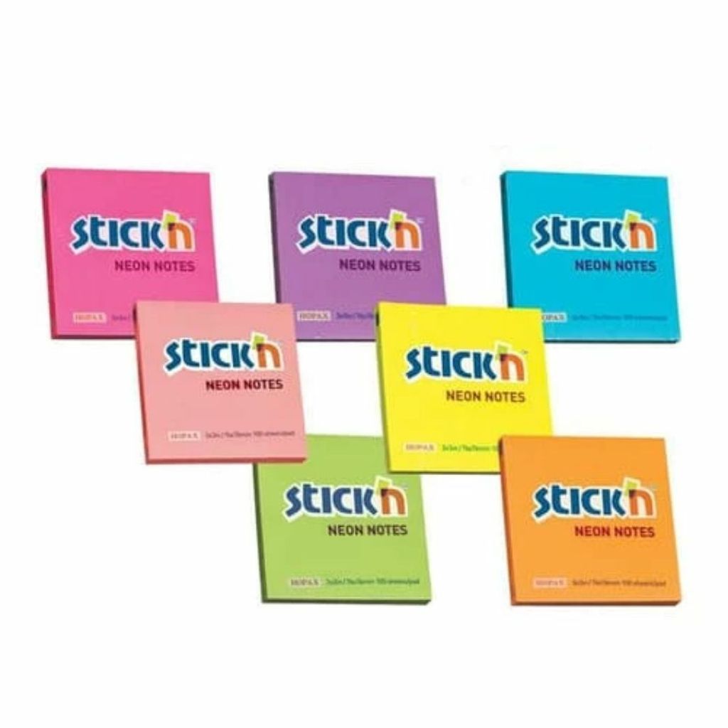 Stick'n Neon Notes 3 x 3inch 100sheets/pad AA Stationery Kota